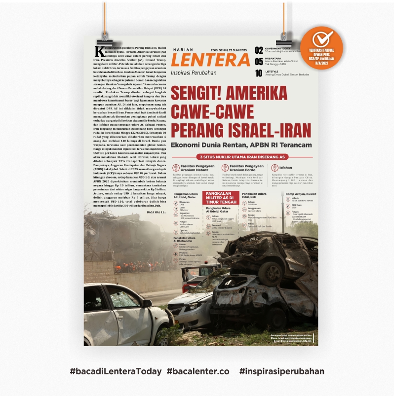 Sengit! Amerika Cawe-cawe Perang Israel-Iran (Koran Senin, 23/6/2025)