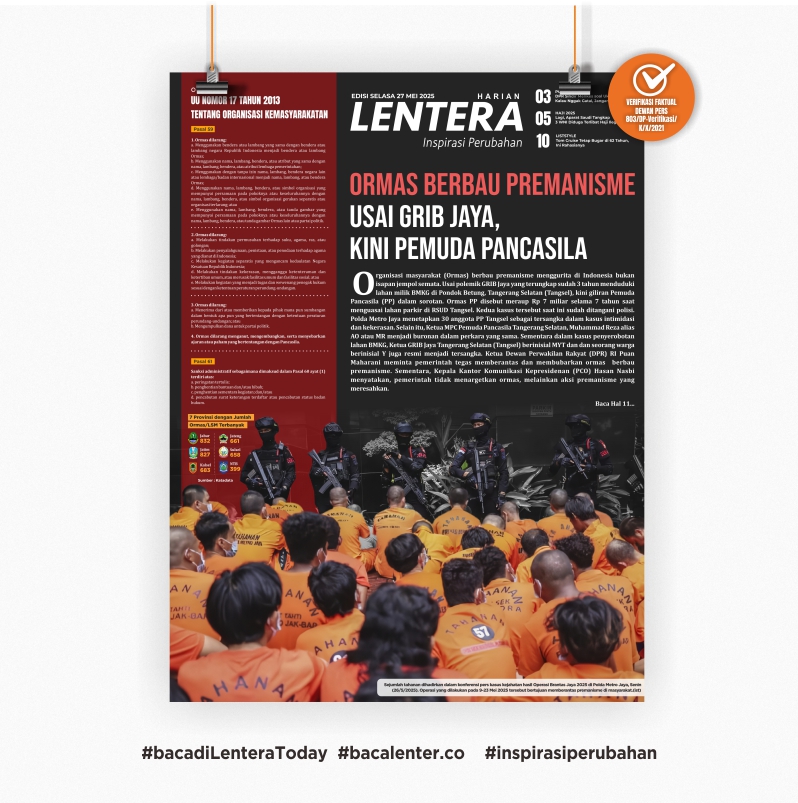 Ormas Berbau Premanisme Usai GRIB Jaya, Kini Pemuda Pancasila (Koran Selasa, 27/5/2025)