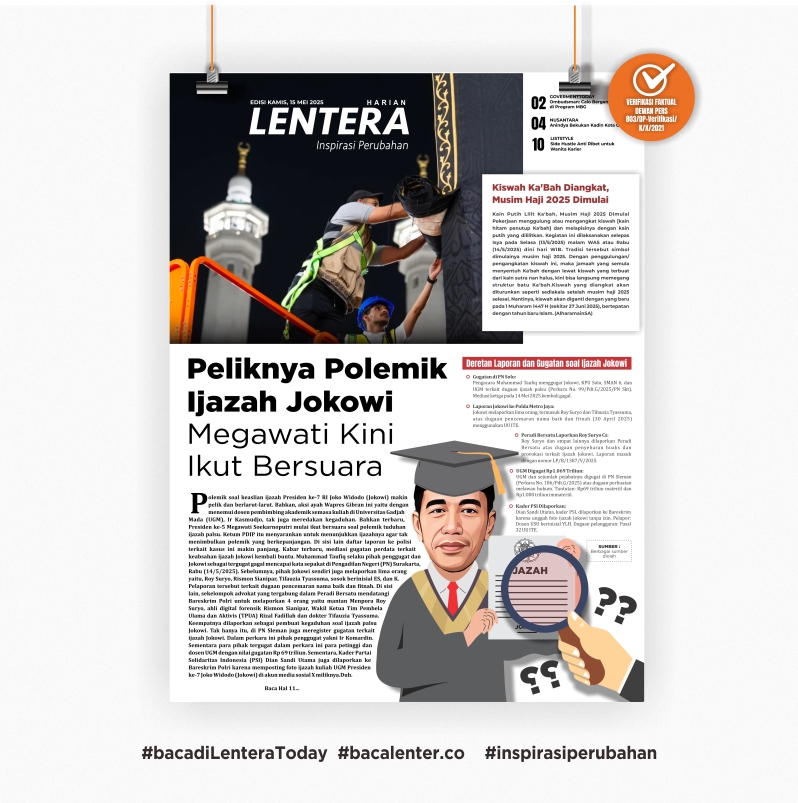 Peliknya Polemik Ijazah Jokowi (Koran Kamis, 15/5/2025)