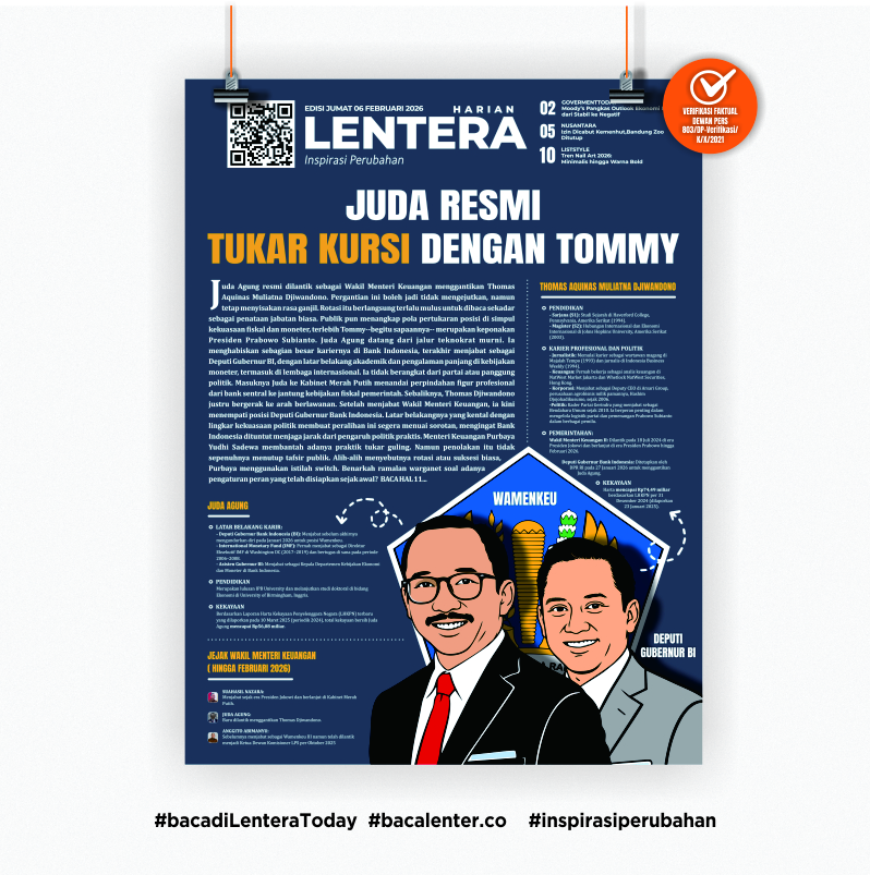 Juda Resmi Tukar Kursi dengan Tommy (Koran Jumat, 6 Februari 2026)