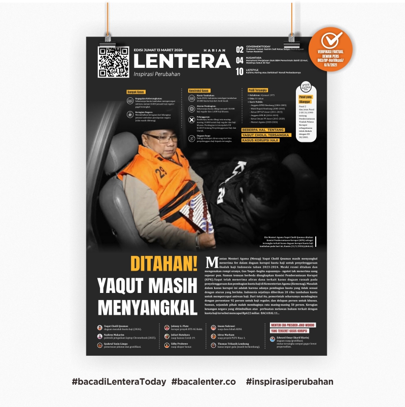 Ditahan! Yaqut Masih Menyangkal (Koran Jumat, 13 Maret 2026)