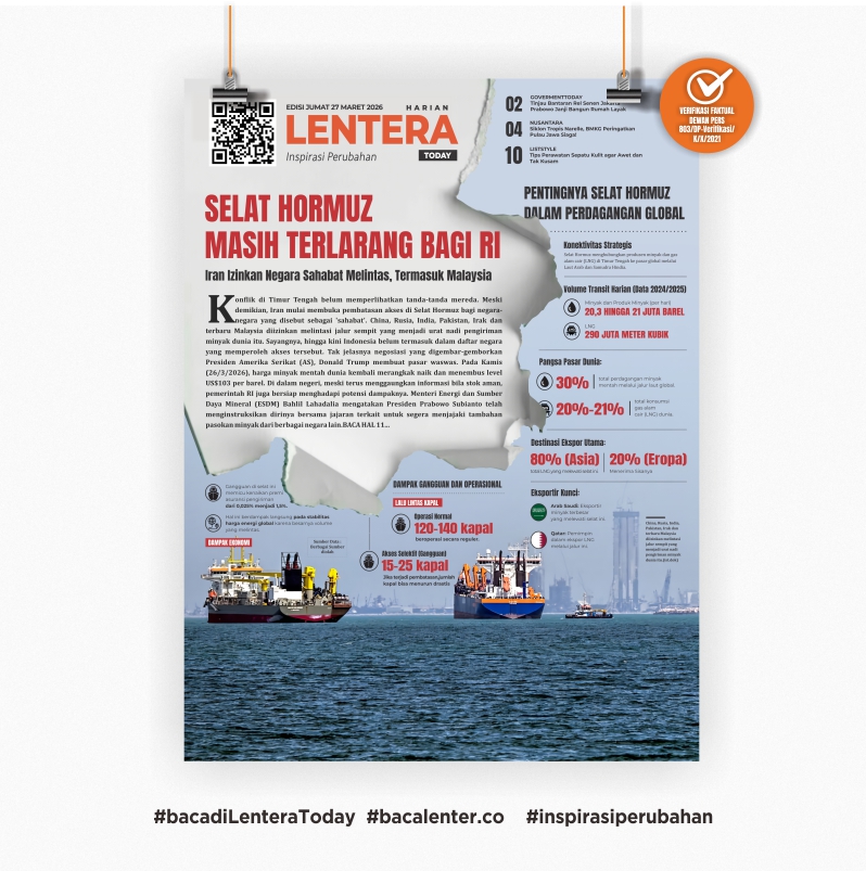 Selat Hormuz Masih Terlarang bagi RI (Koran Jumat, 27 Maret 2026)