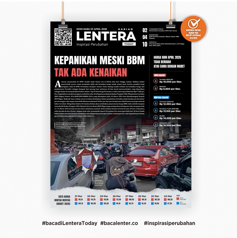 Kepanikan Meski BBM Tak Ada Kenaikan (Koran Rabu, 1 April 2026)