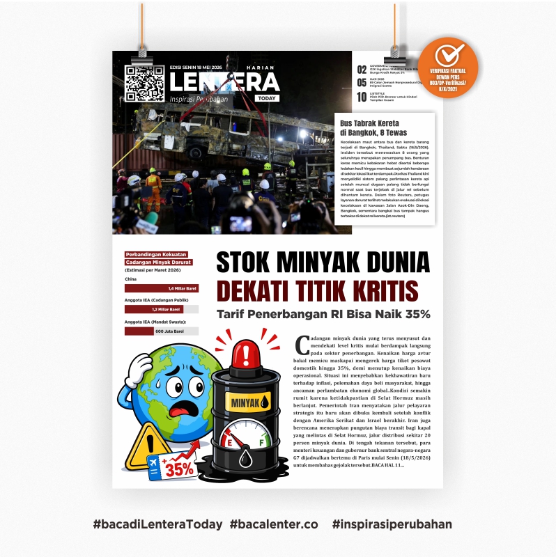 Stok Minyak Dunia Dekati Titik Kritis (Koran Senin, 18 Mei 2026)