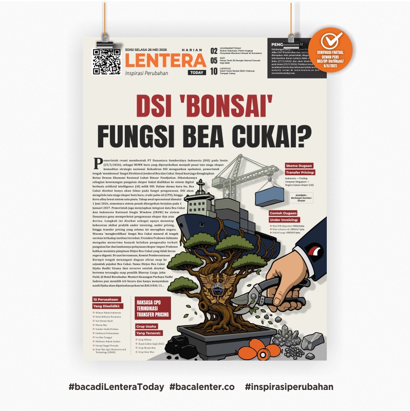 DSI 'Bonsai' Fungsi Bea Cukai ? (Koran Selasa, 26 Mei 2026)