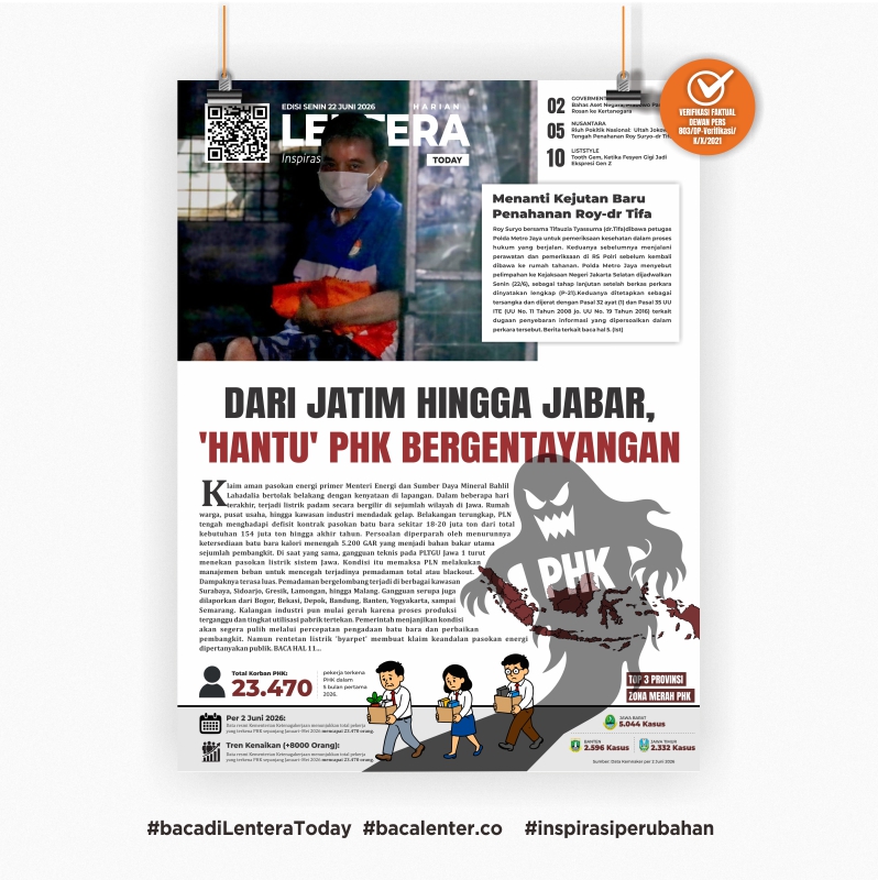 Dari Jatim hingga Jabar, 'Hantu' PHK Bergentayangan (Koran Senin, 22 Juni 2026)