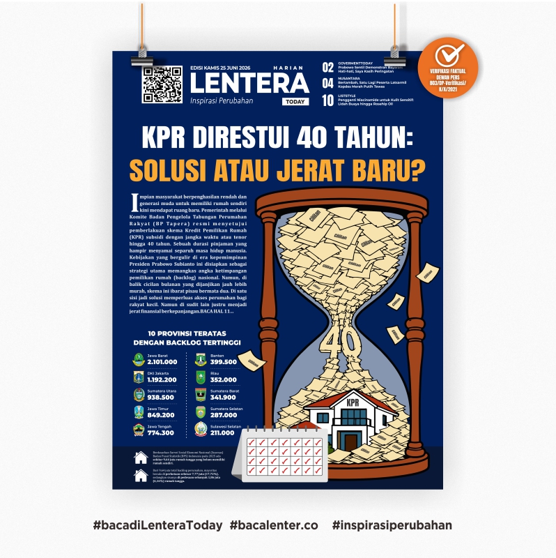 KPR Direstui 40 Tahun: Solusi atau Jerat Baru? (Koran Kamis, 25 Juni 2026)