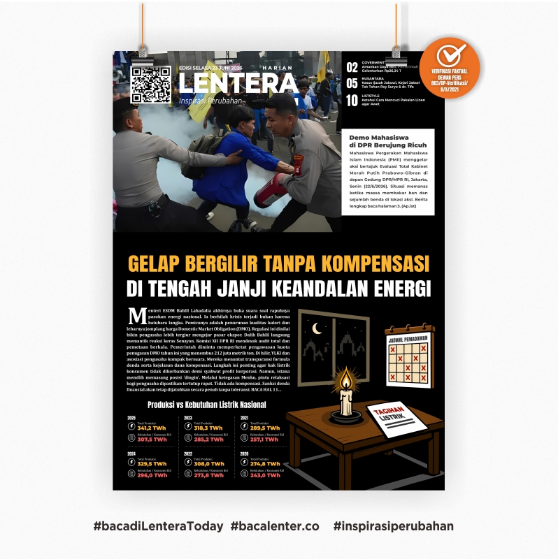 Gelap Bergilir Tanpa Kompensasi (Koran Selasa, 23 Juni 2026)