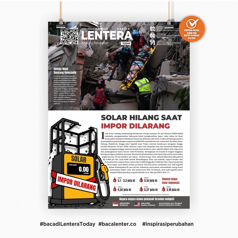 Solar Hilang Saat Impor Dilarang (Koran Jumat, 26 Juni 2026