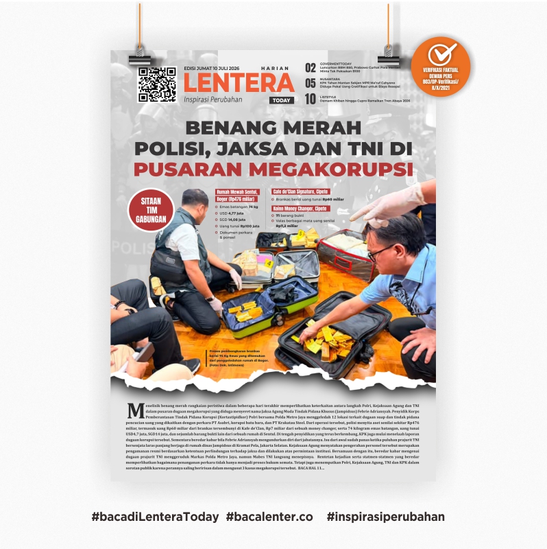 Benang Merah Polisi, Jaksa dan TNI di Pusaran Megakorupsi (Koran Jumat, 10 Juli 2026)