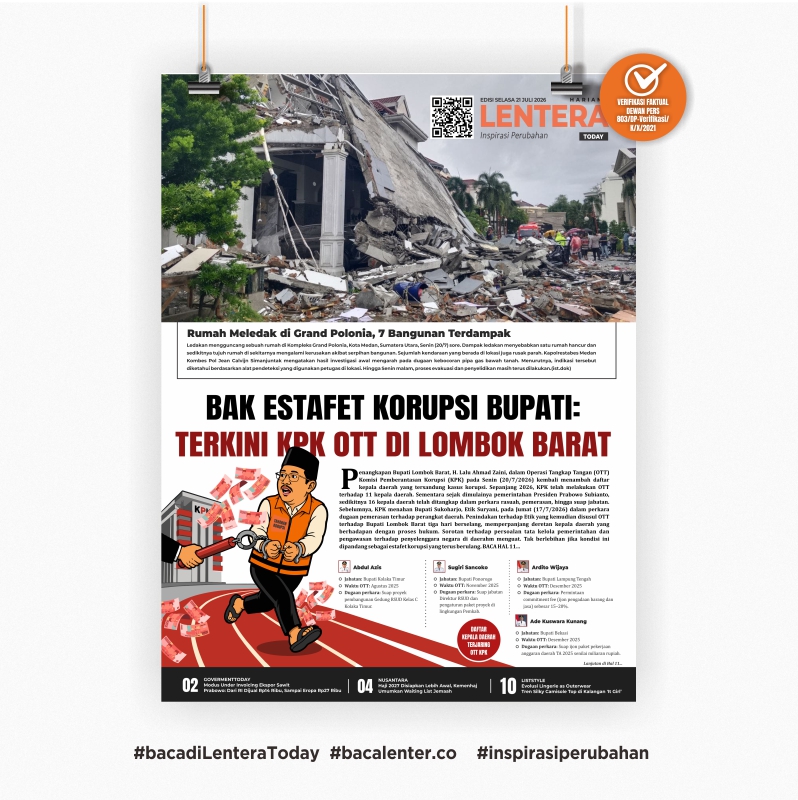 Bak Estafet Korupsi Bupati: Terkini KPK OTT di Lombok Barat (Koran Selasa, 21 Juli 2026)