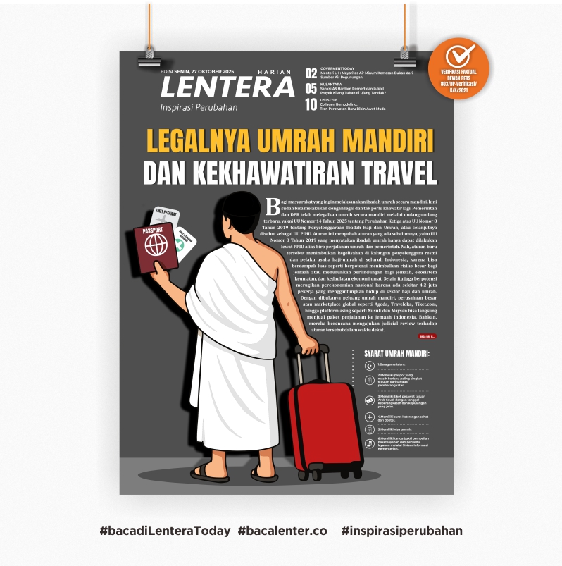 Legalnya Umrah Mandiri dan Kekhawatiran Travel (Koran Senin, 27/10/2025)