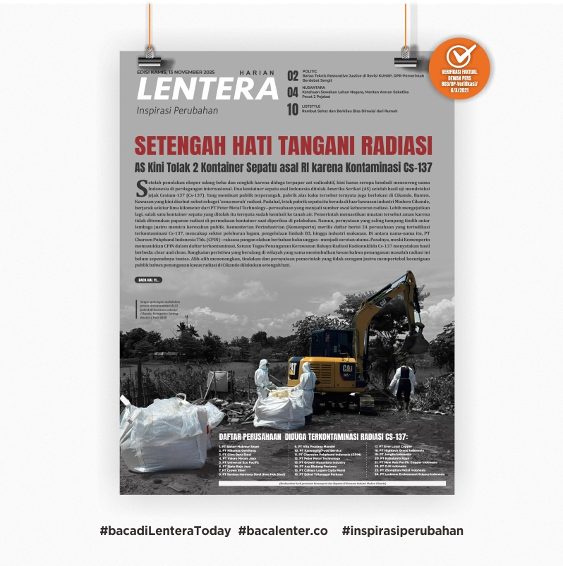 Setengah Hati Tangani Radiasi (Koran Kamis, 13 November 2025)