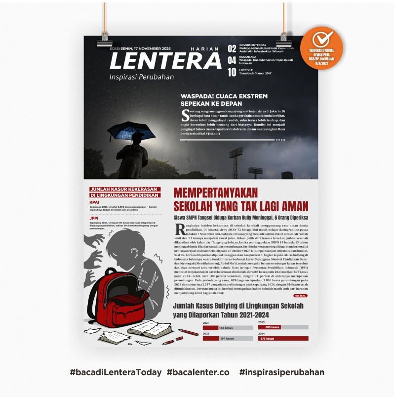 Mempertanyakan Sekolah yang Tak Lagi Aman (Koran Senin, 17 November 2025)