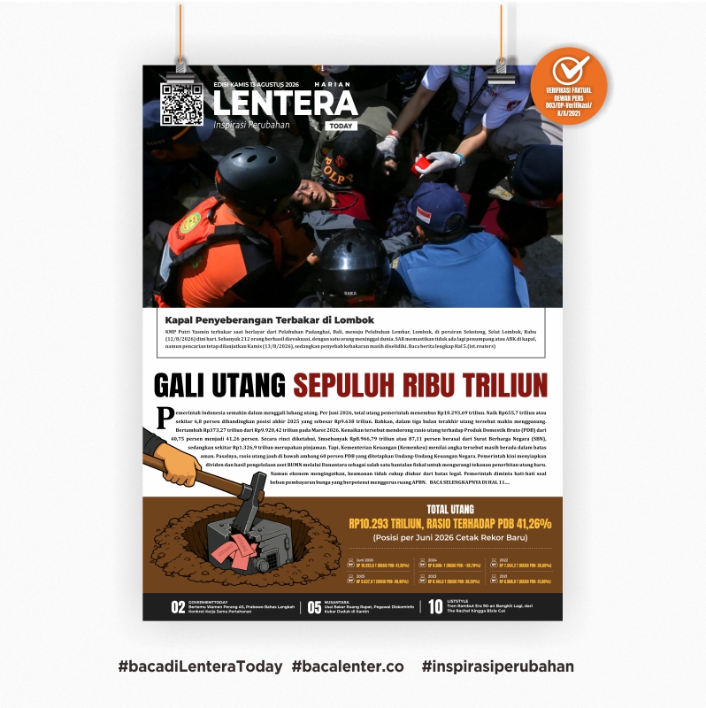 Gali Utang Sepuluh Ribu Triliun (Koran Kamis, 13 Agustus 2026)