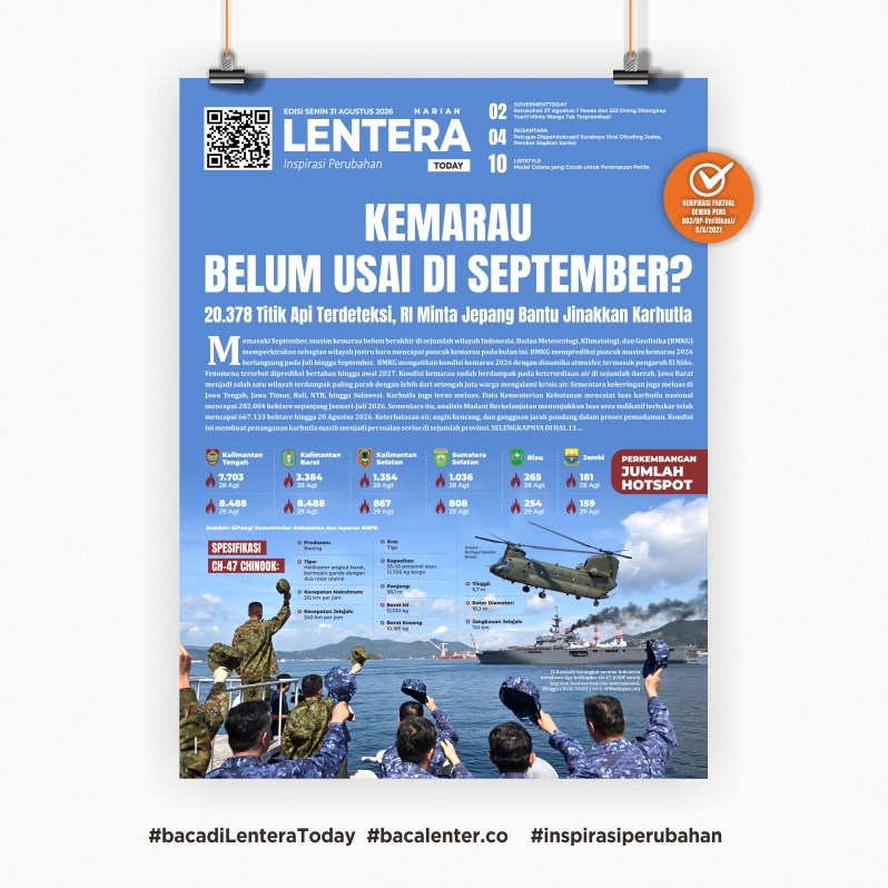 Kemarau Belum Usai di September ? (Koran Senin, 31 Agustus 2026)