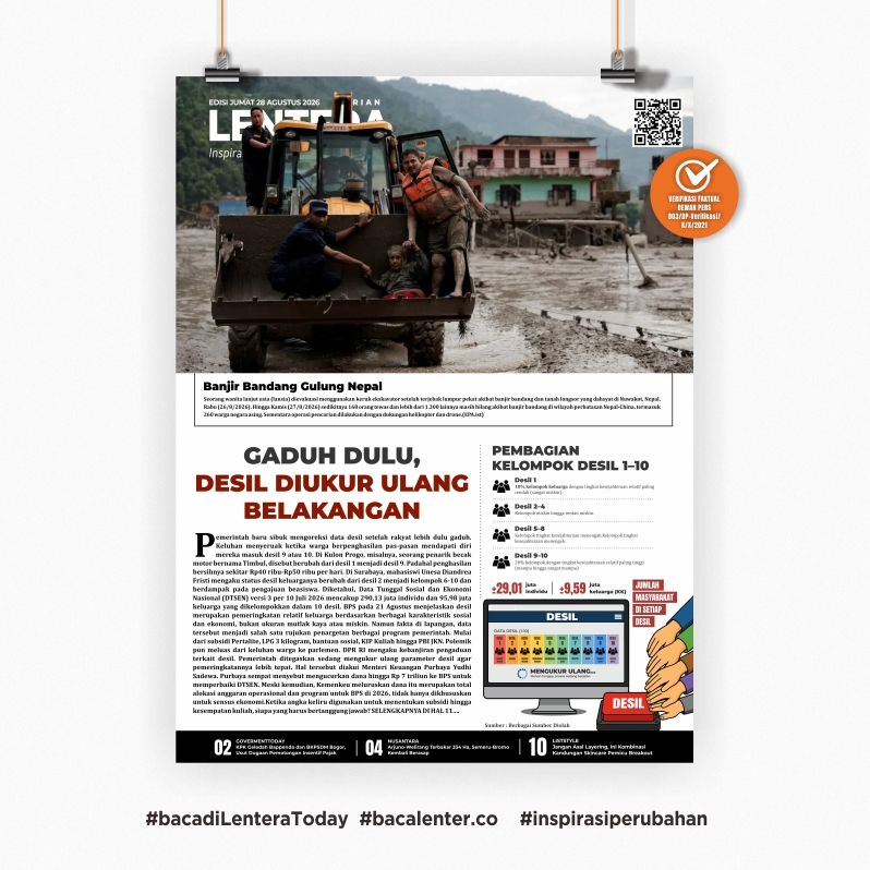 Gaduh Dulu, Desil Diukur Ulang Belakangan (Koran Jumat, 28 Agustus 2026)