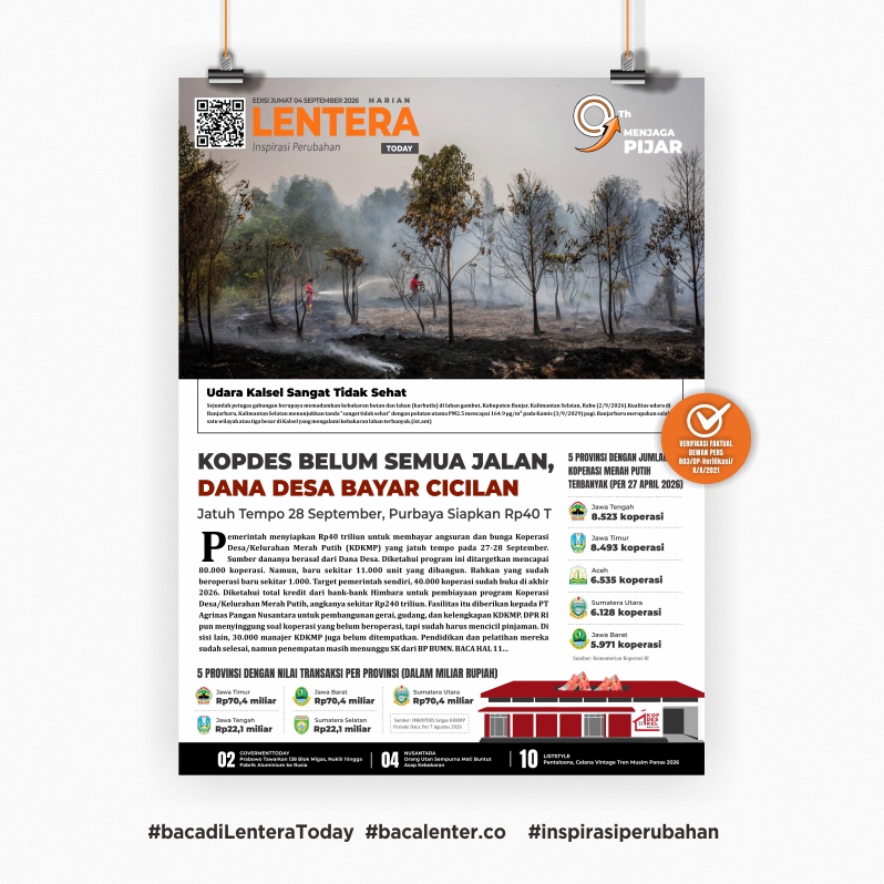 Kopdes Belum Semua Jalan, Dana Desa Bayar Cicilan (Koran Jumat, 4 September 2026)