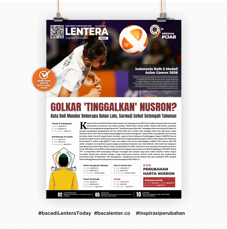 Golkar 'Tinggalkan' Nusron? (Koran Senin, 21 September 2026)