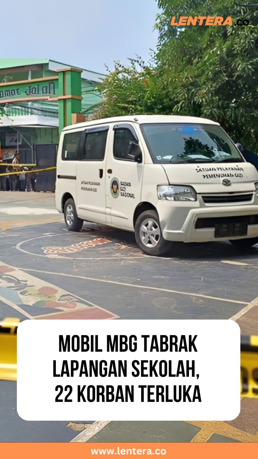 Mobil MBG Tabrak Lapangan Sekolah , 22 Korban Terluka