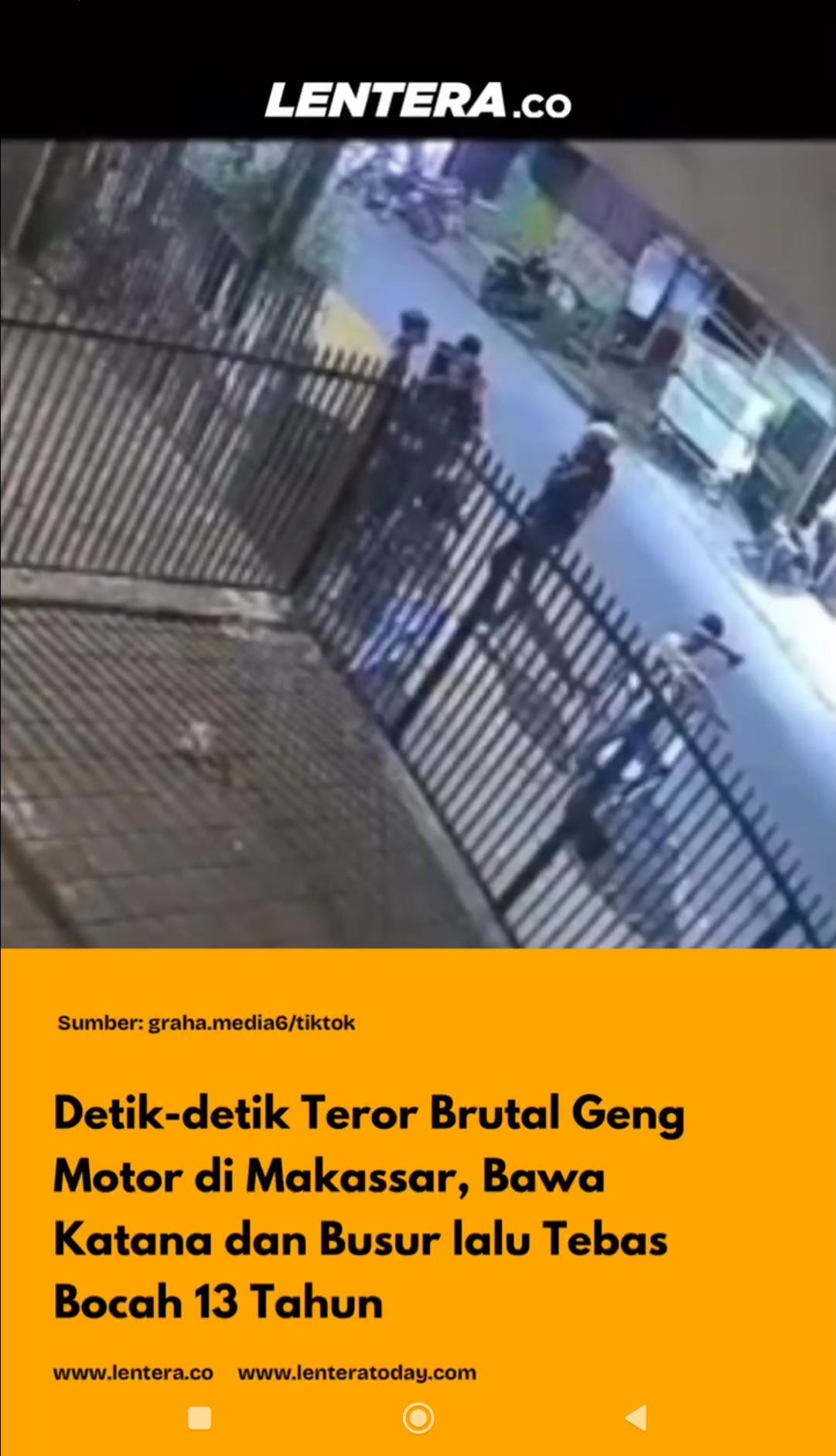 Detik Detik Teror Brutal Geng Motor di Makassar, Bawa Katana dan Busur lalu Tebas Bocah 13 Tahun 