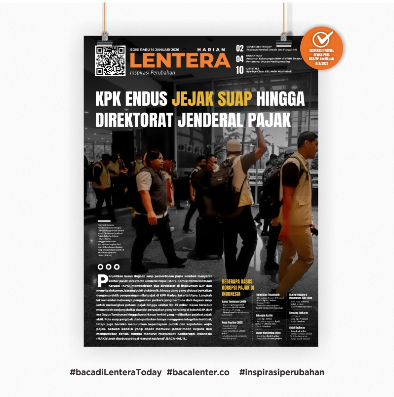 KPK Endus Jejak Suap hingga Direktorat Jenderal Pajak (Koran Rabu, 14 Januari 2026)