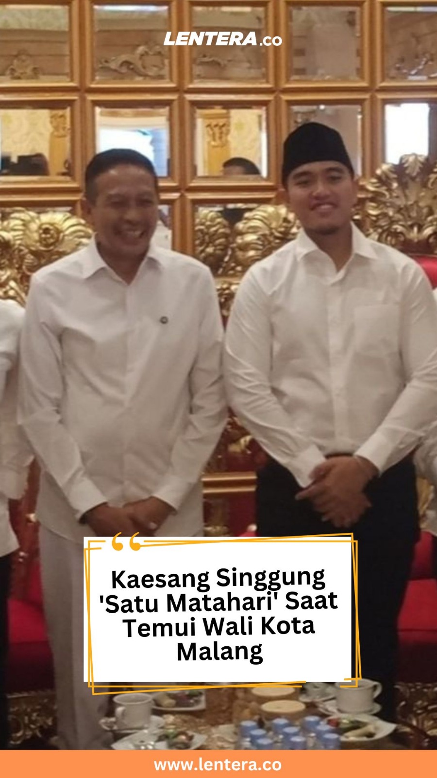 Kaesang Singgung 'Satu Matahari' saat Temui Wali Kota Malang