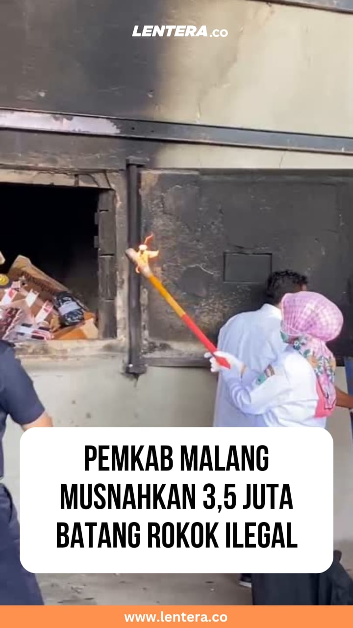 Pemkab Malang Musnahkan 3,5 Juta Batang Rokok Ilegal