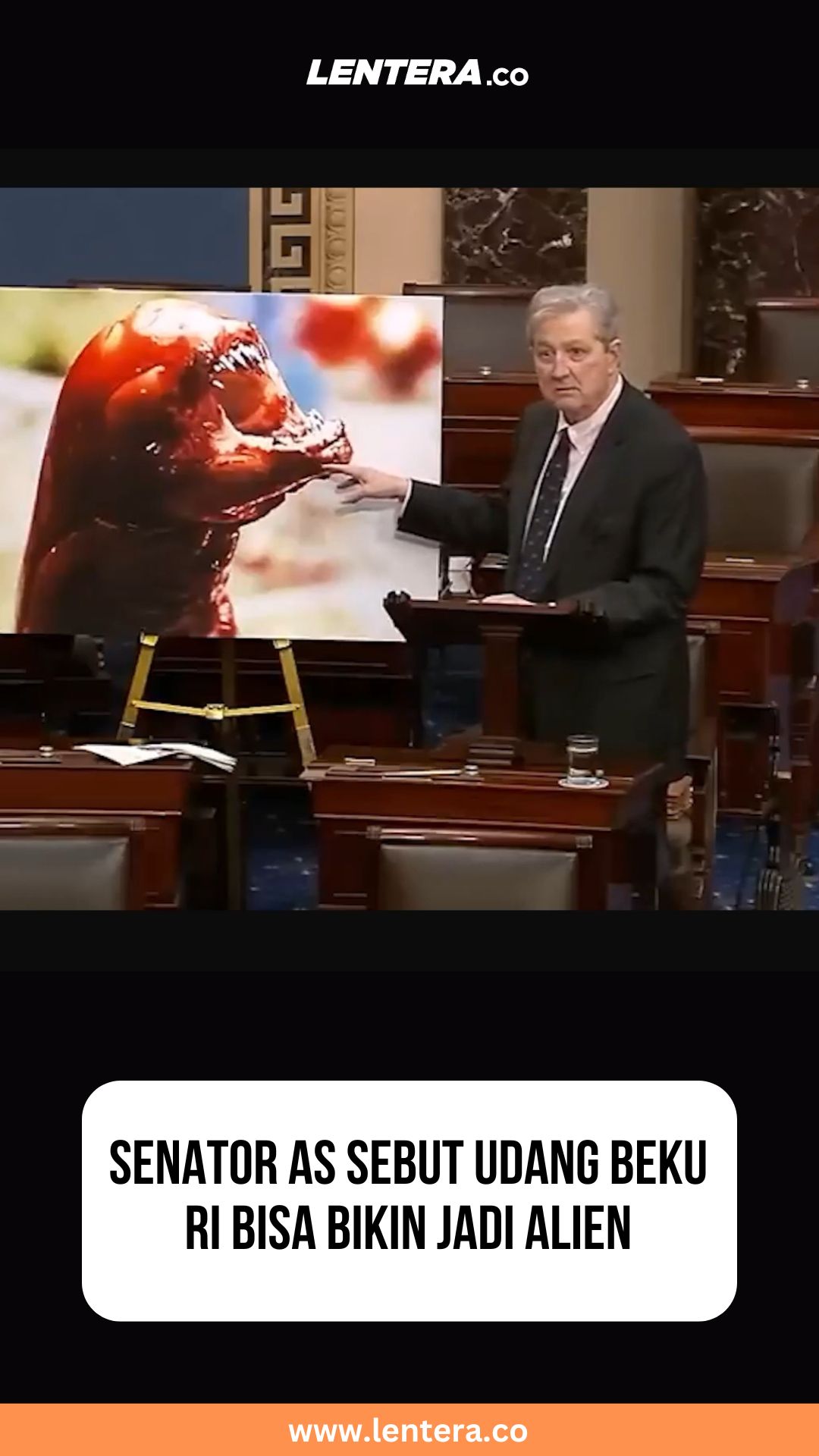Senator AS Sebut Udang Beku RI Bisa Bikin Jadi Alien