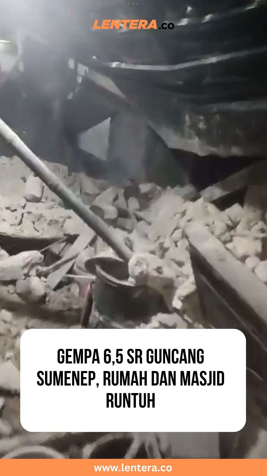 Gempa 6,5 SR Guncang Sumenep, Rumah dan Masjid Runtuh